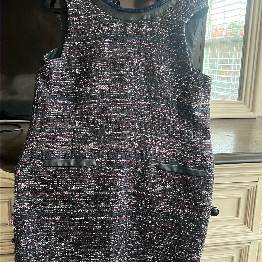 Rachel Zoe Black and Pink Tweed Mini Dress And Blazer set